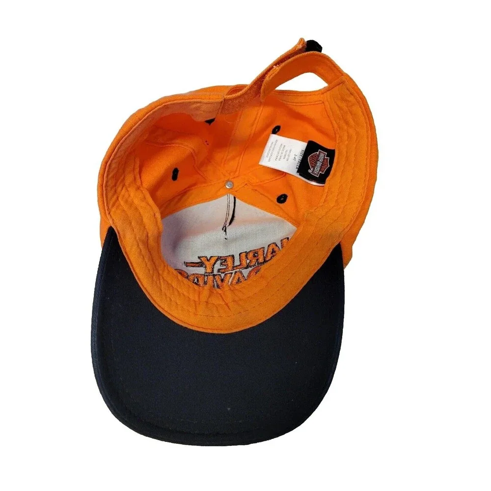 Harley Davidson Hat Cap Youth Boy Girl Embroidered Motorcycle Size 2-4T Orange